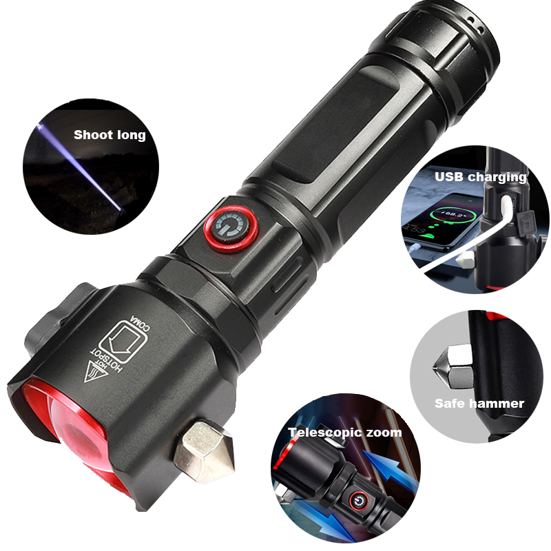 Multi-functional High Power LED Flashlight with Safety Hammer Regular price